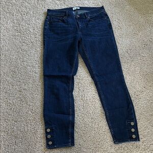 LOFT Blue Skinny Jeans with Cropped Ankle Length